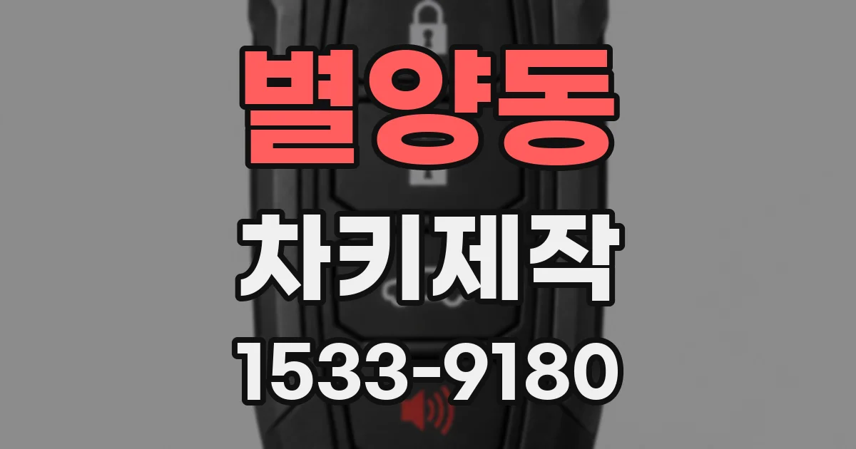 별양동 차키제작