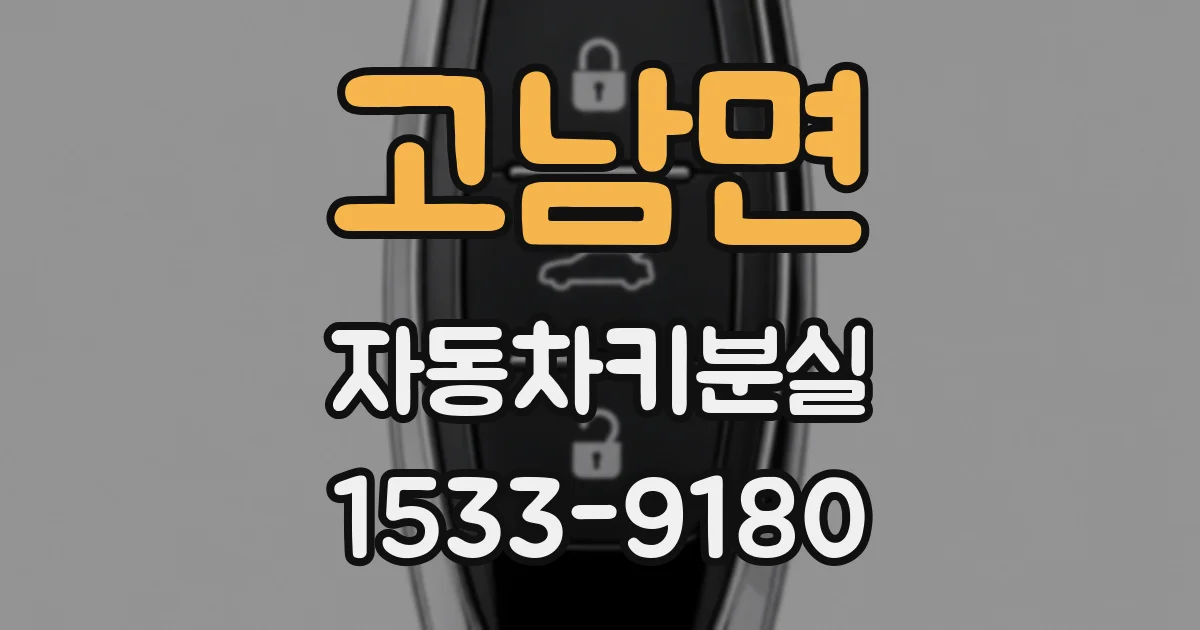 고남면 자동차키분실