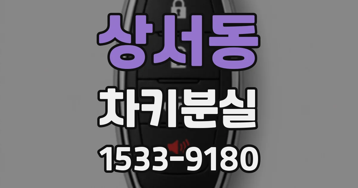 상서동 차키분실