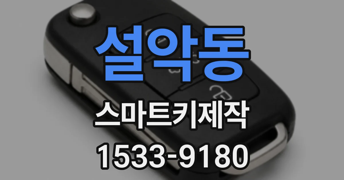 설악동 스마트키제작