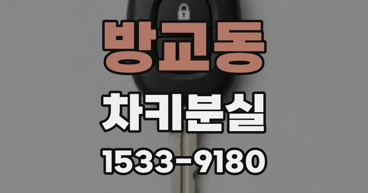 방교동 차키분실