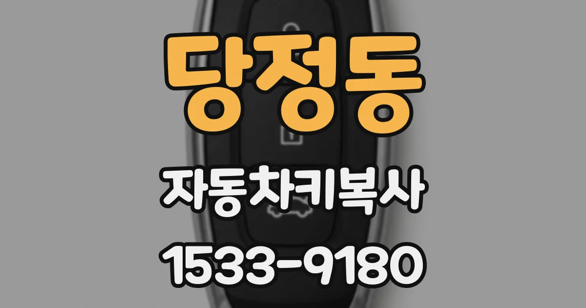 당정동 자동차키복사