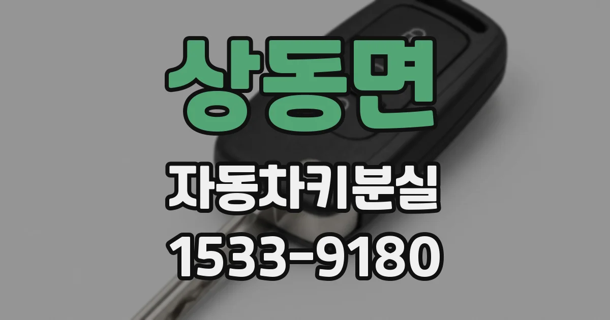 상동면 자동차키분실