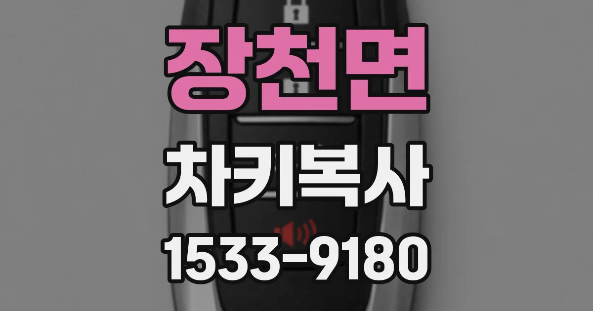 장천면 차키복사