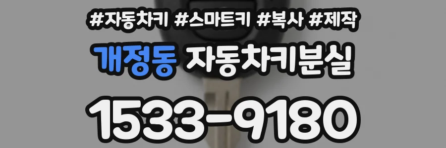 개정동 자동차키분실