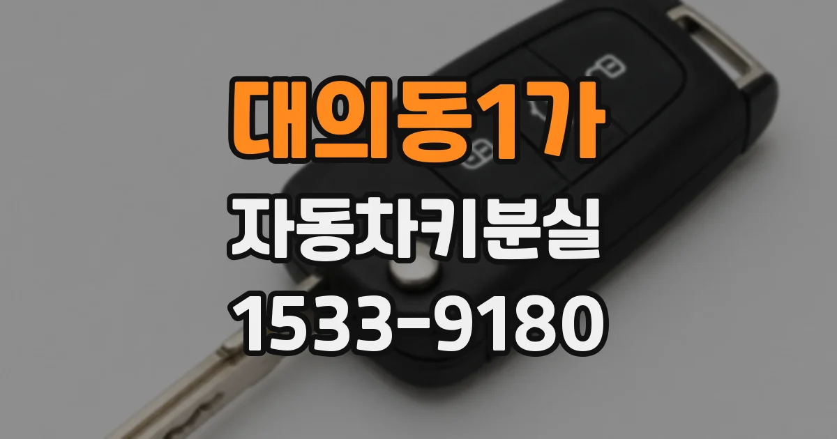 대의동1가 자동차키분실