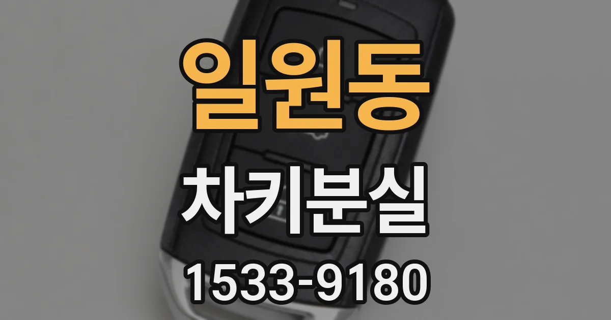 일원동 차키분실