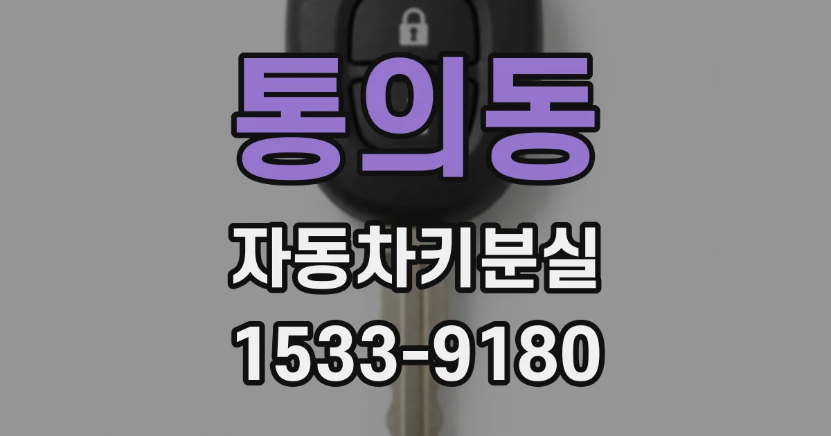 통의동 자동차키분실