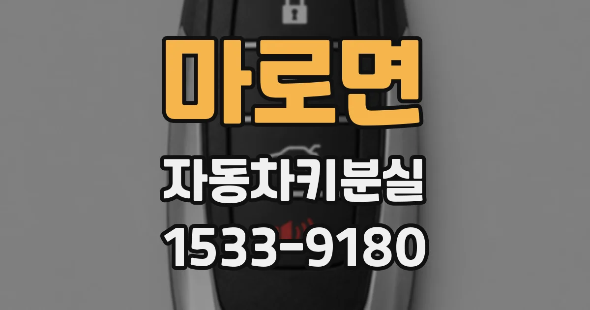 마로면 자동차키분실