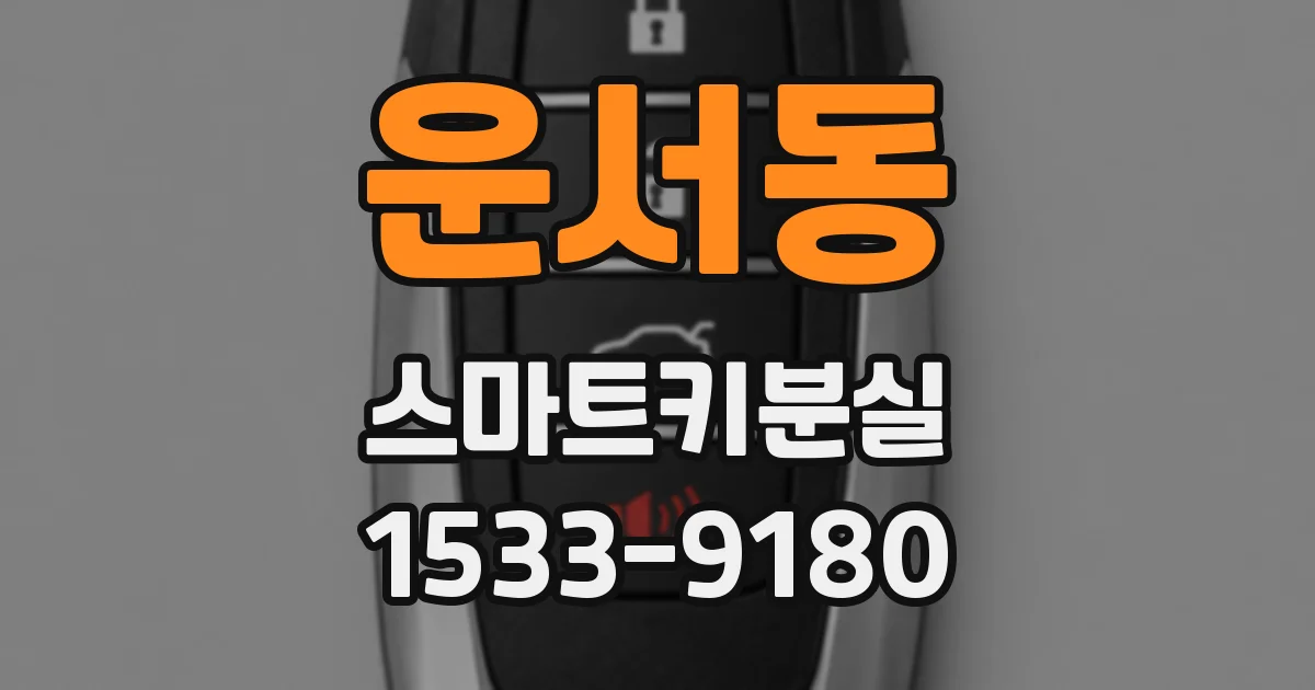 운서동 스마트키분실