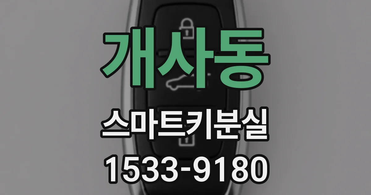 개사동 스마트키분실