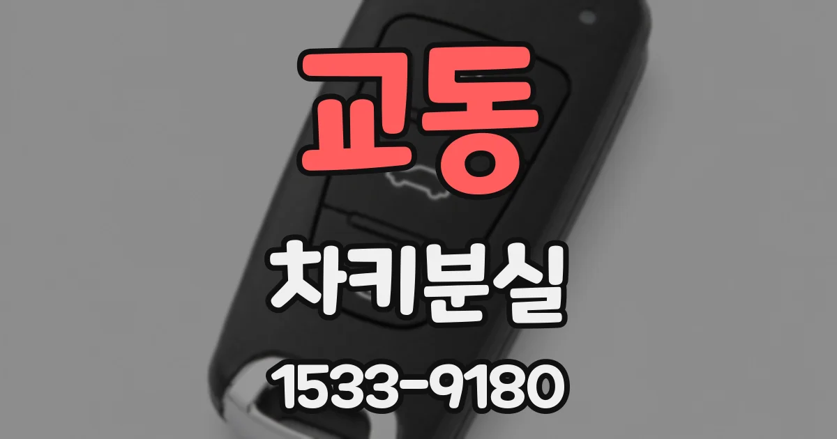 교동 차키분실