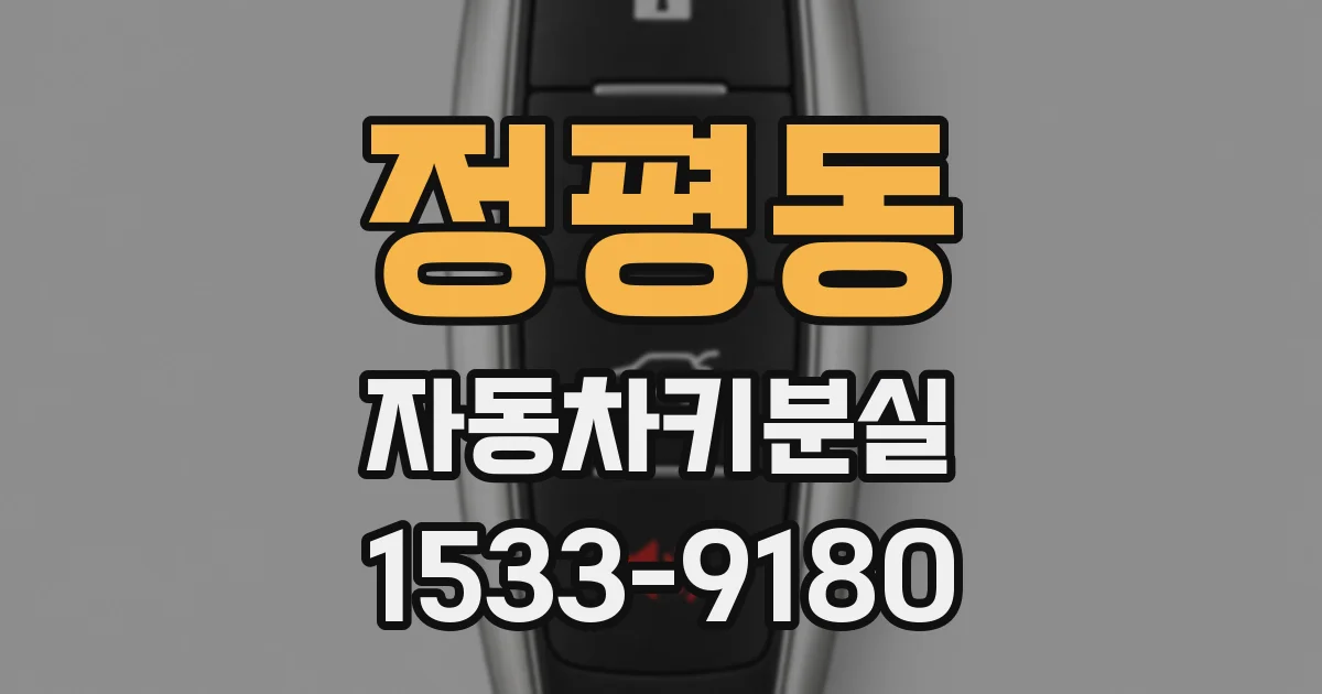 정평동 자동차키분실
