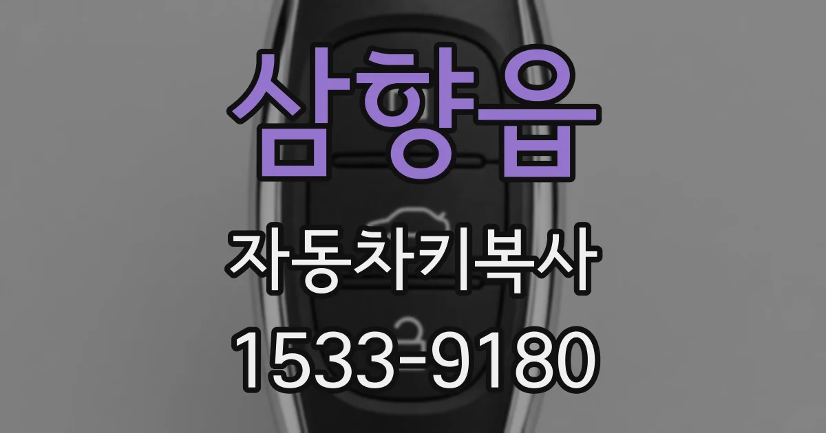 삼향읍 자동차키복사