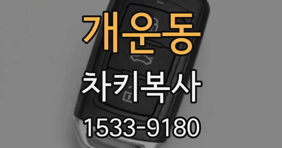 개운동 차키복사