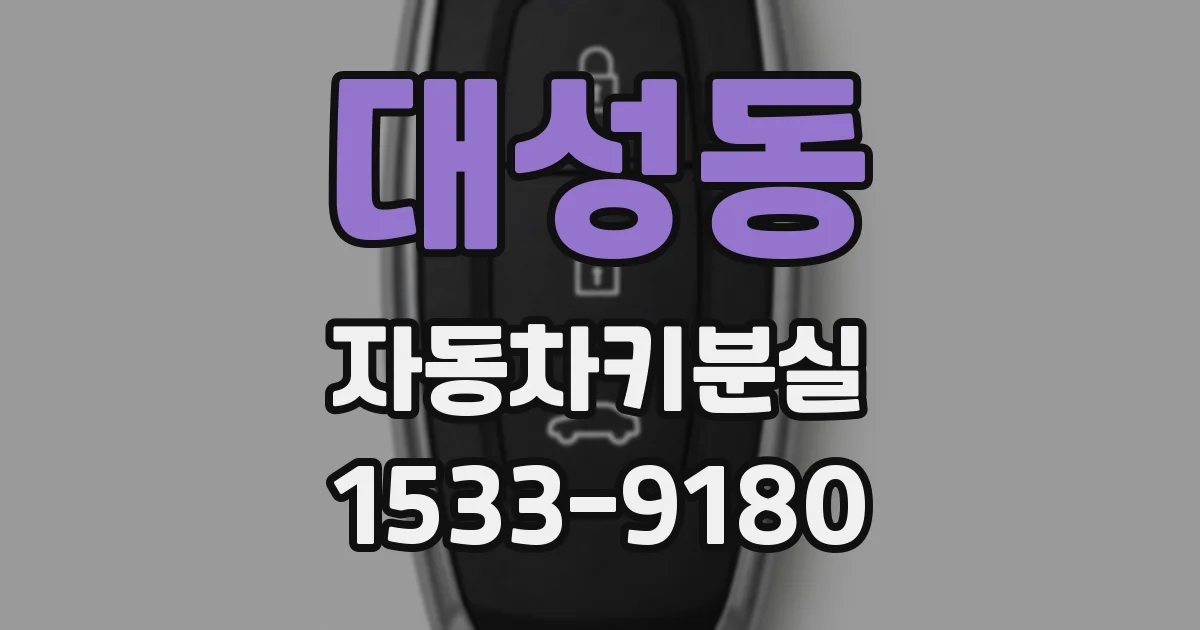 대성동 자동차키분실