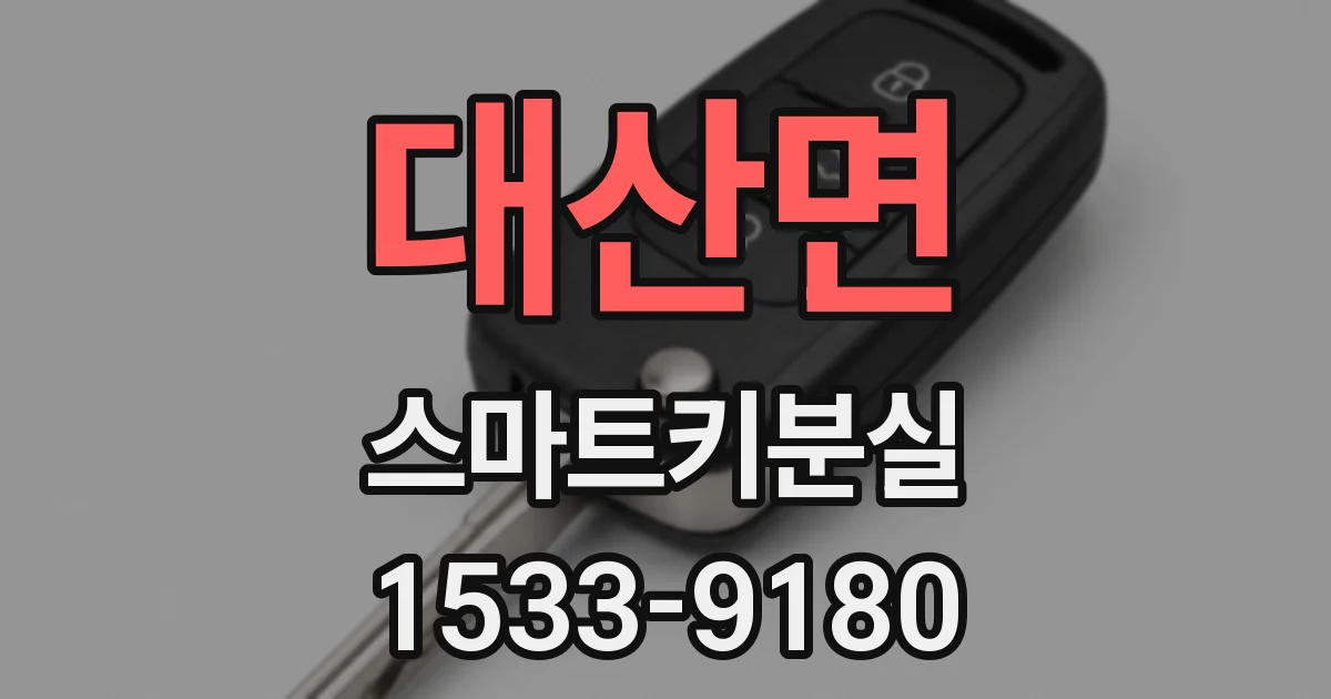 대산면 스마트키분실