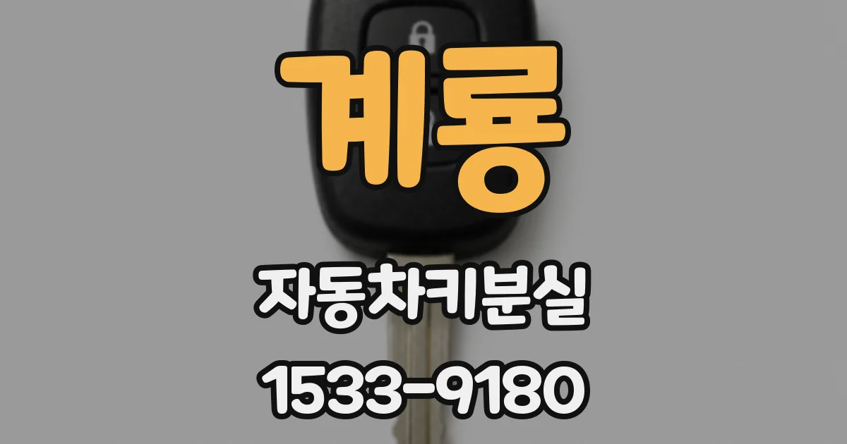 계룡 자동차키분실