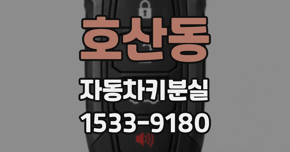 호산동 자동차키분실