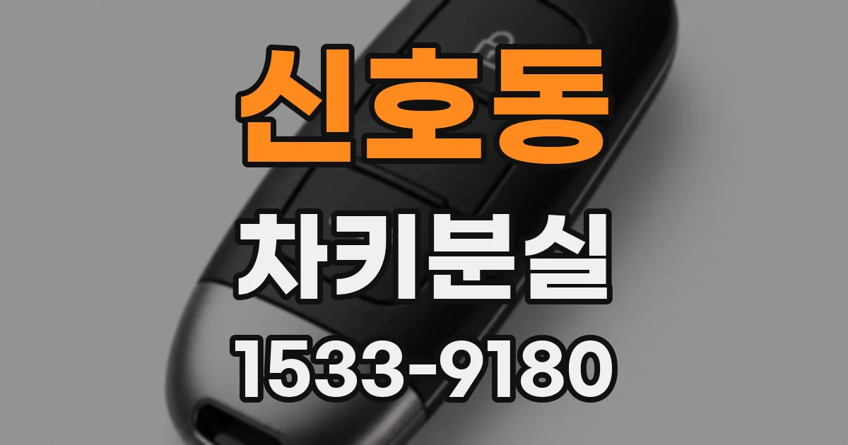신호동 차키분실