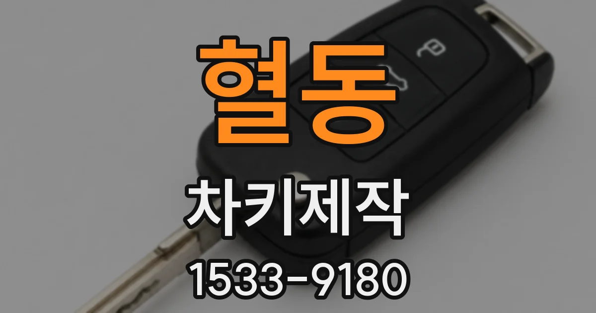 혈동 차키제작