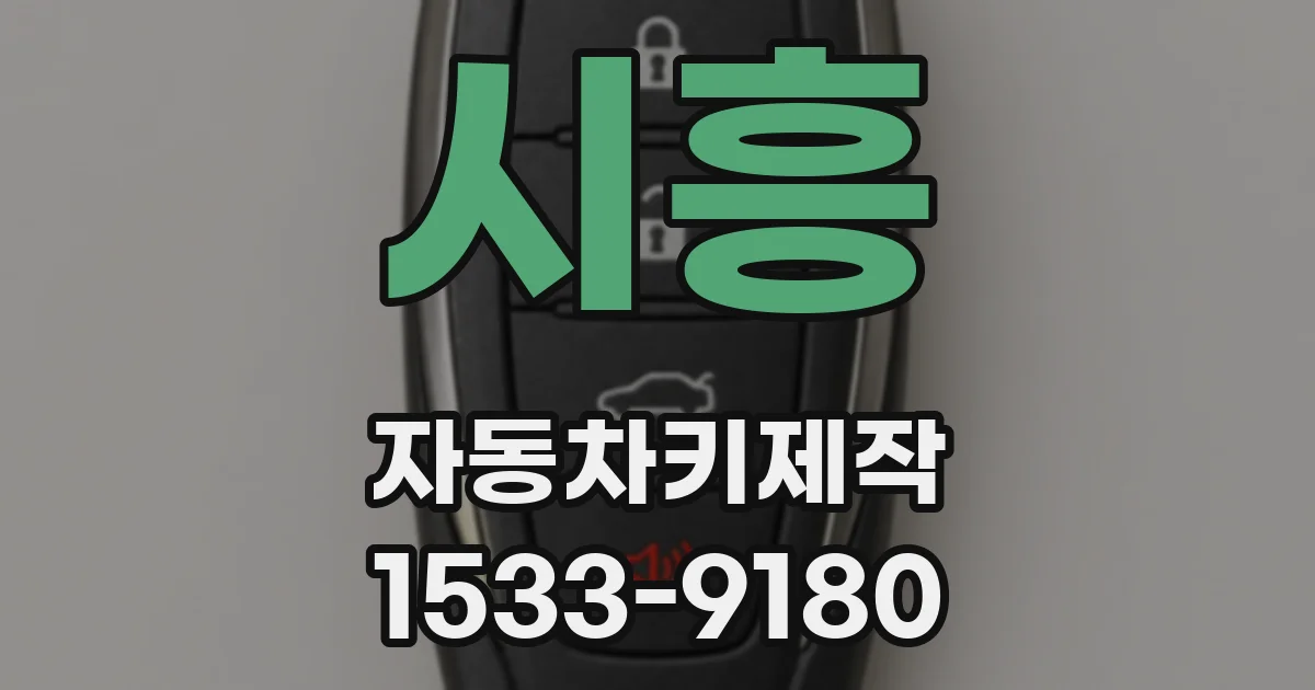 시흥 자동차키제작