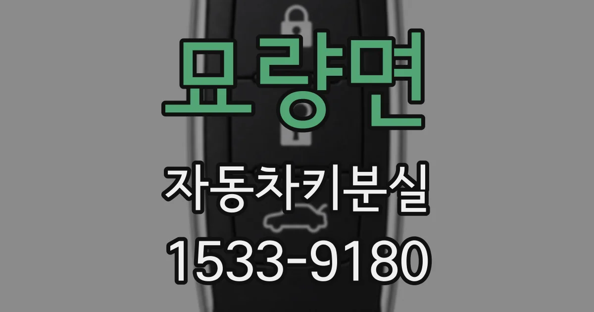 묘량면 자동차키분실