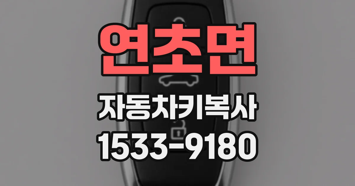 연초면 자동차키복사