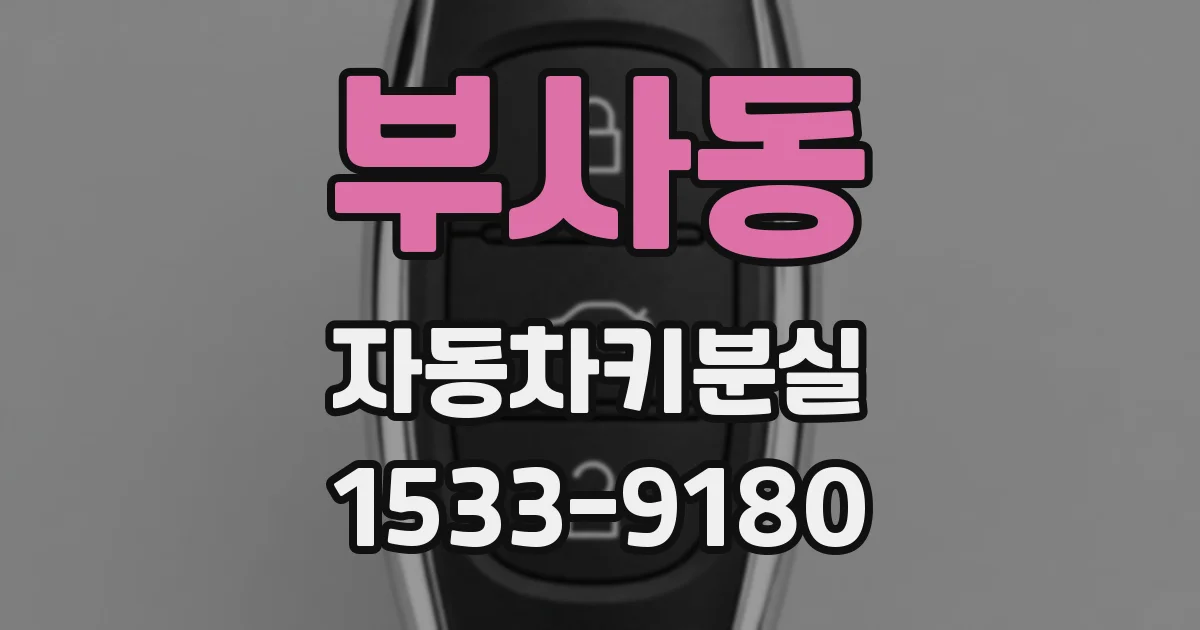부사동 자동차키분실