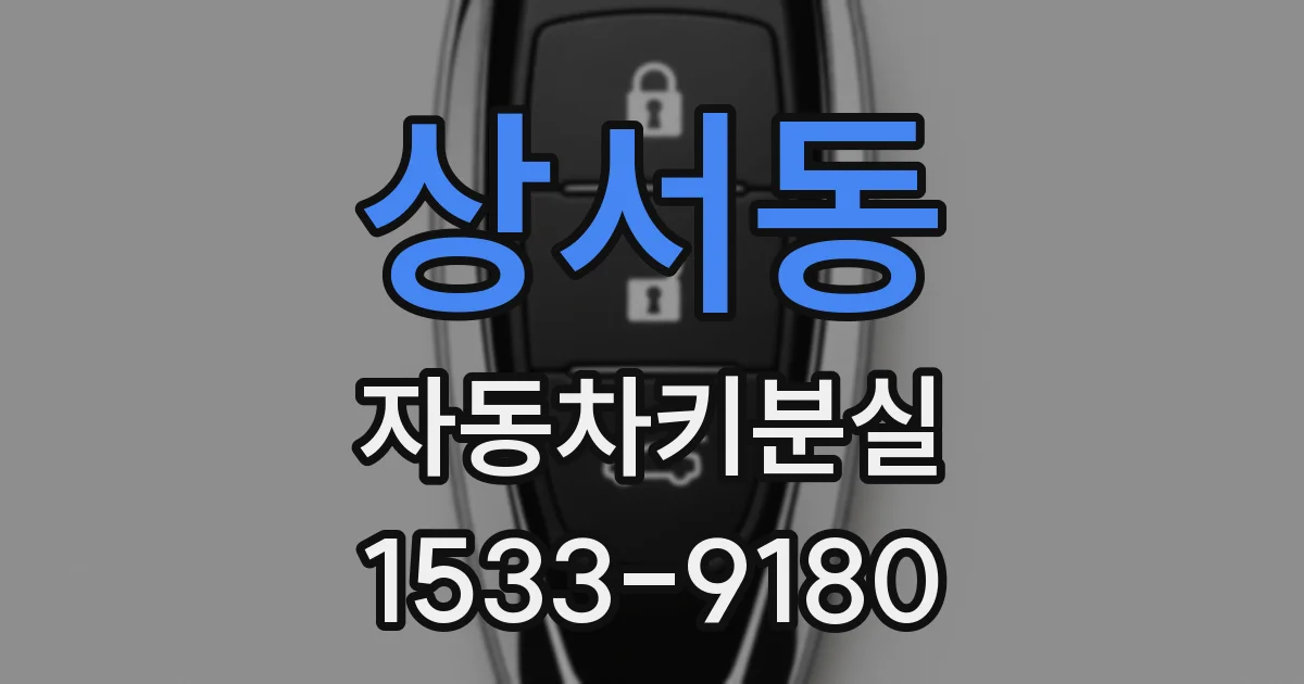 상서동 자동차키분실