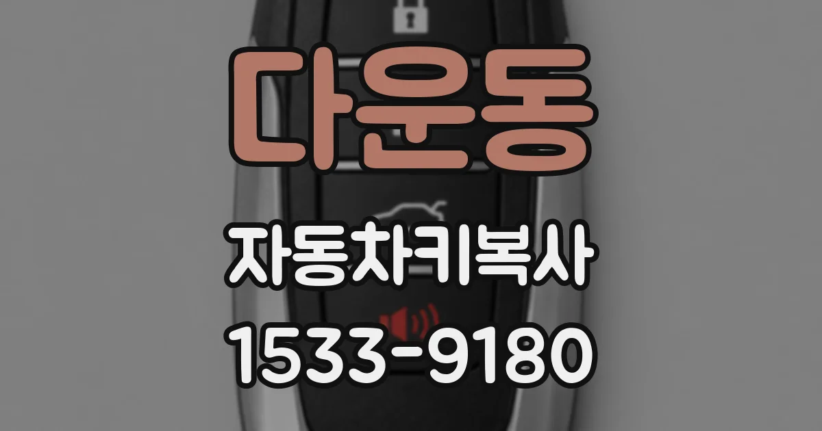 다운동 자동차키복사