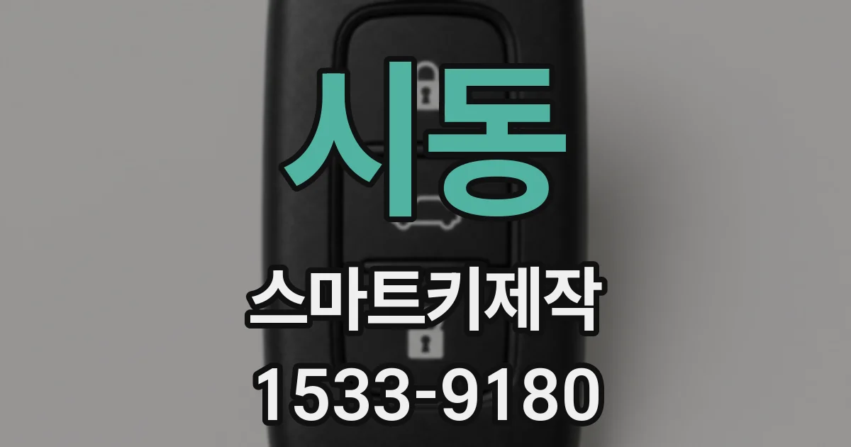 시동 스마트키제작