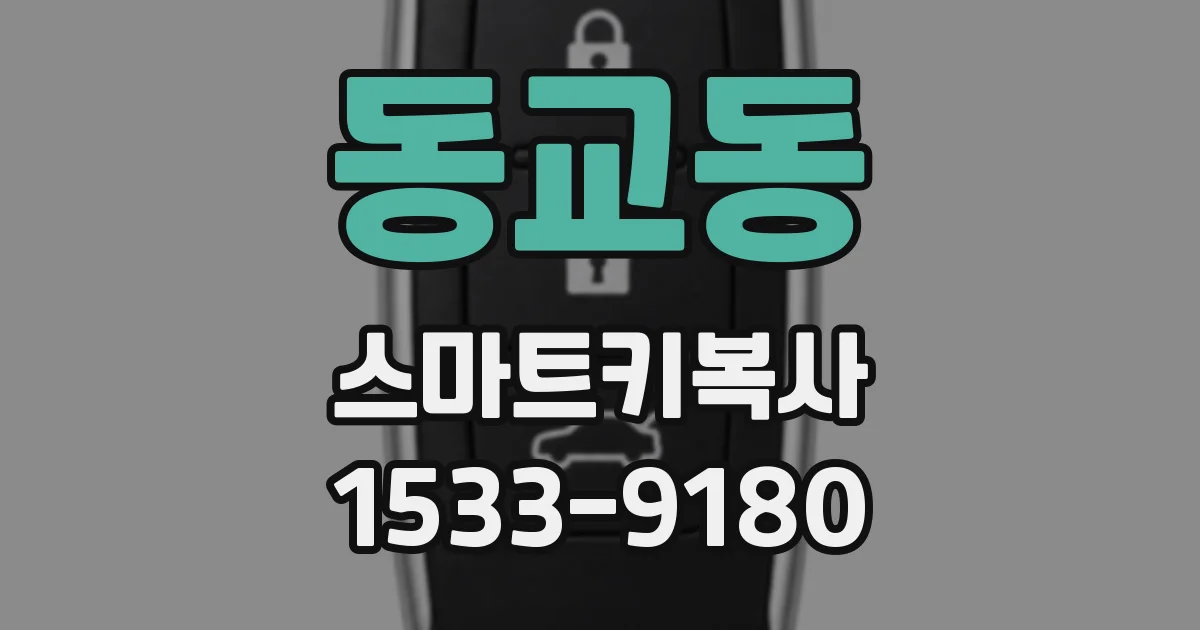 동교동 스마트키복사