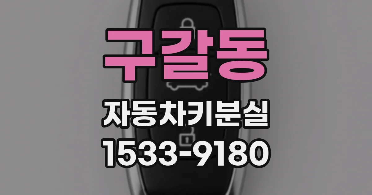 구갈동 자동차키분실