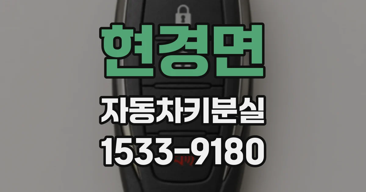 현경면 자동차키분실