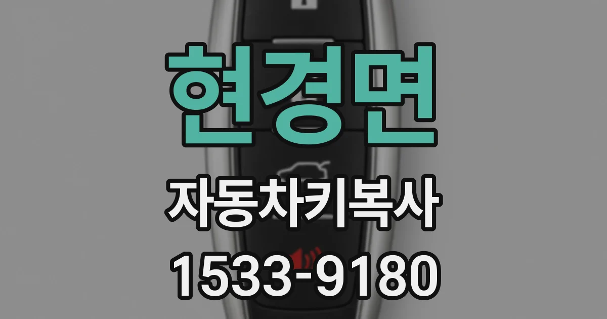 현경면 자동차키복사