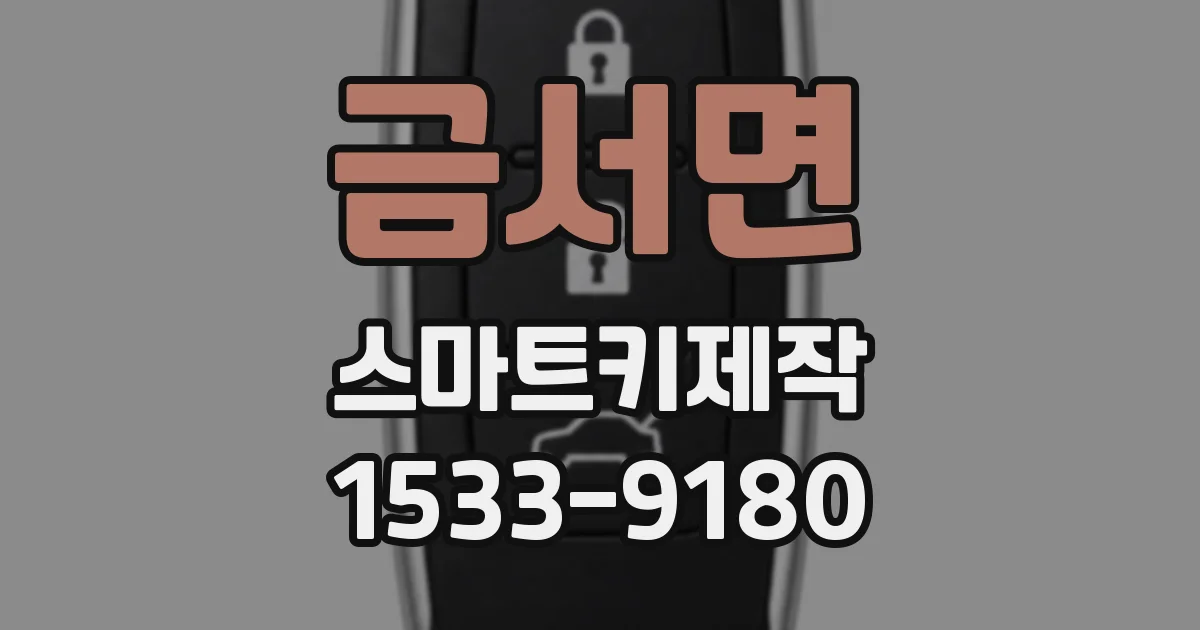 금서면 스마트키제작