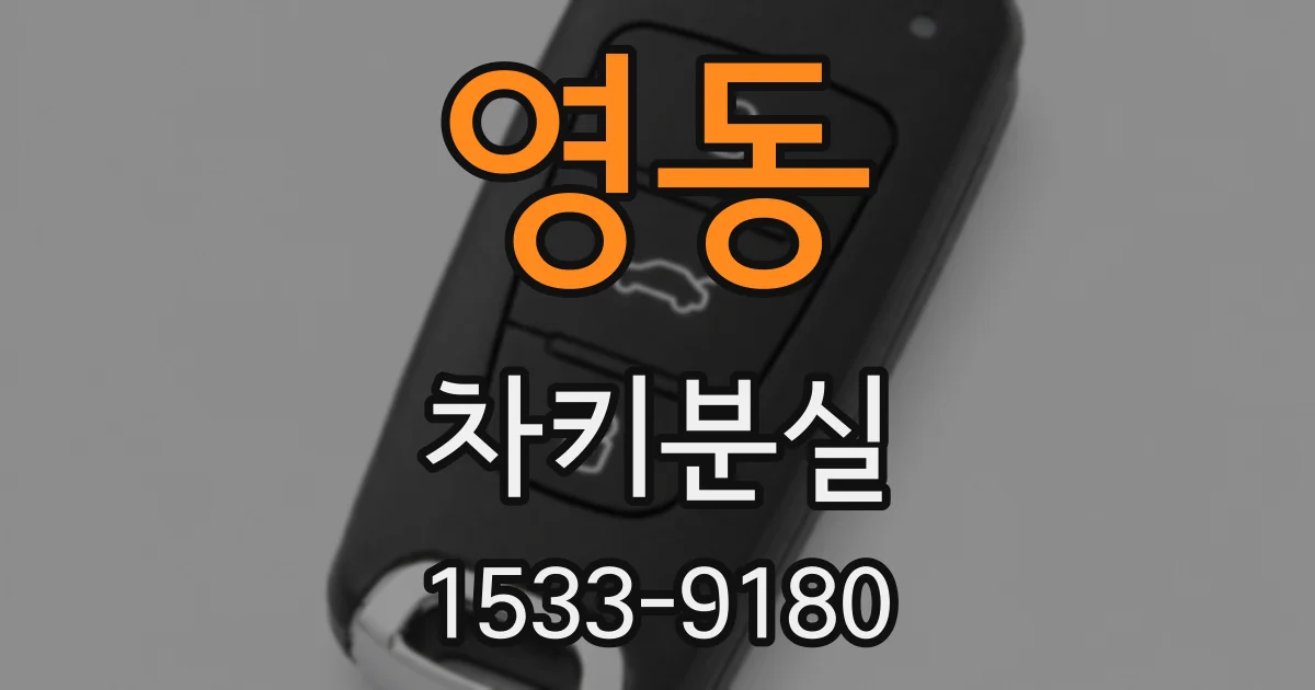 영동 차키분실