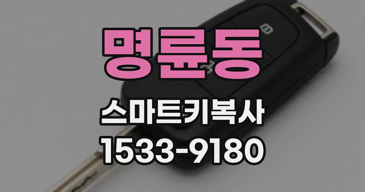 명륜동 스마트키복사