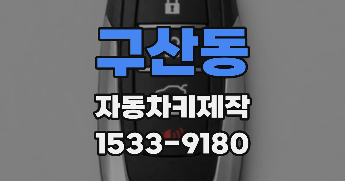 구산동 자동차키제작