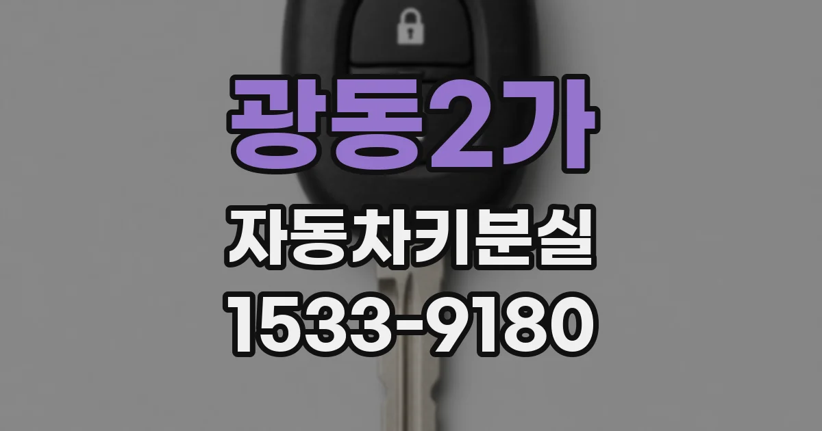 광동2가 자동차키분실