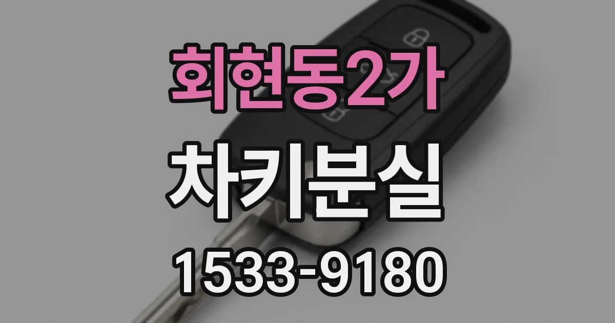 회현동2가 차키분실