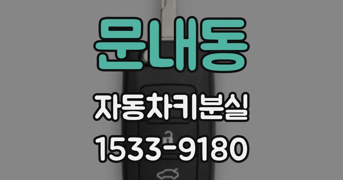 문내동 자동차키분실