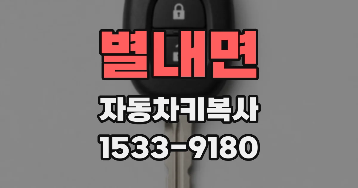 별내면 자동차키복사