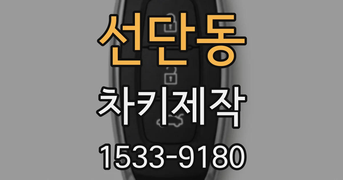 선단동 차키제작