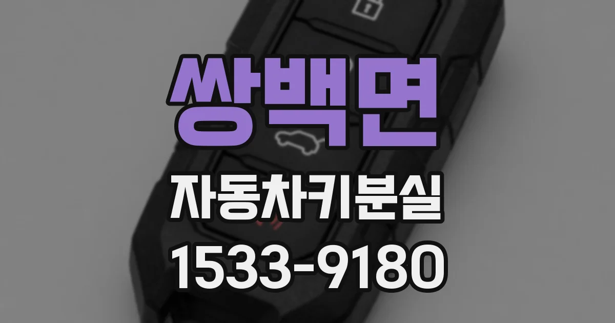 쌍백면 자동차키분실