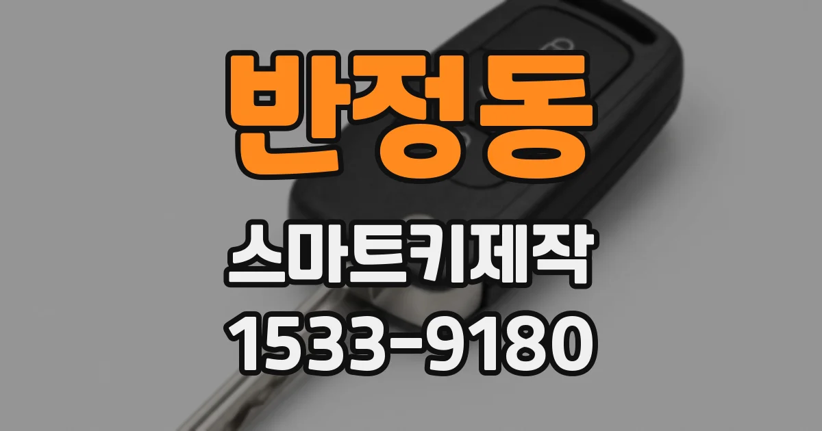 반정동 스마트키제작
