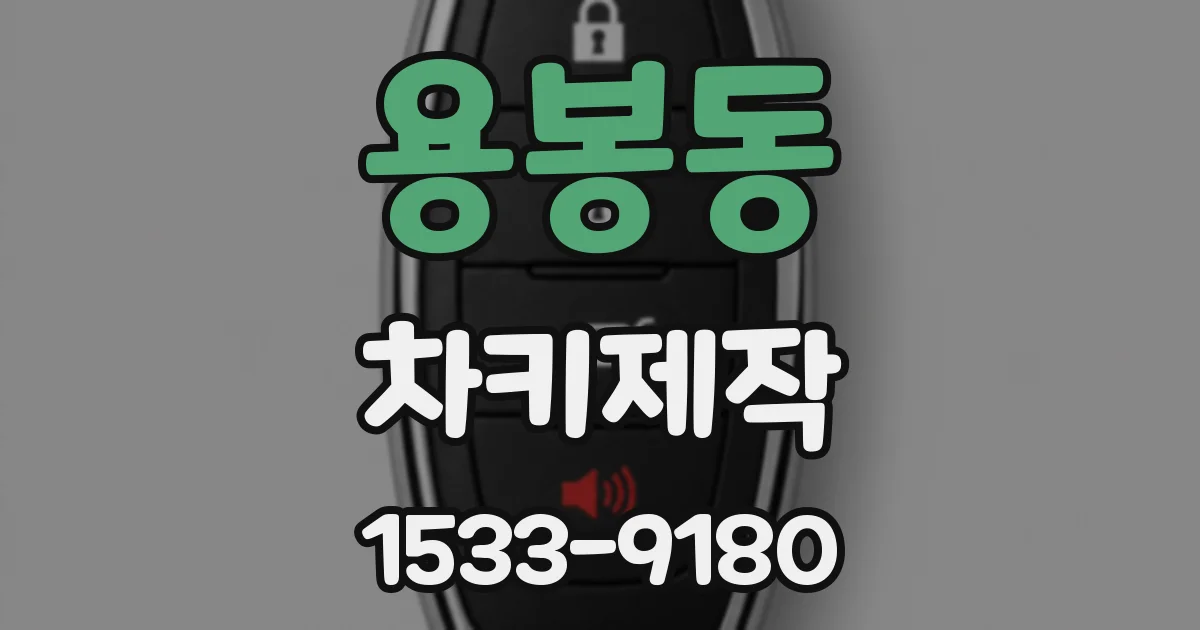 용봉동 차키제작