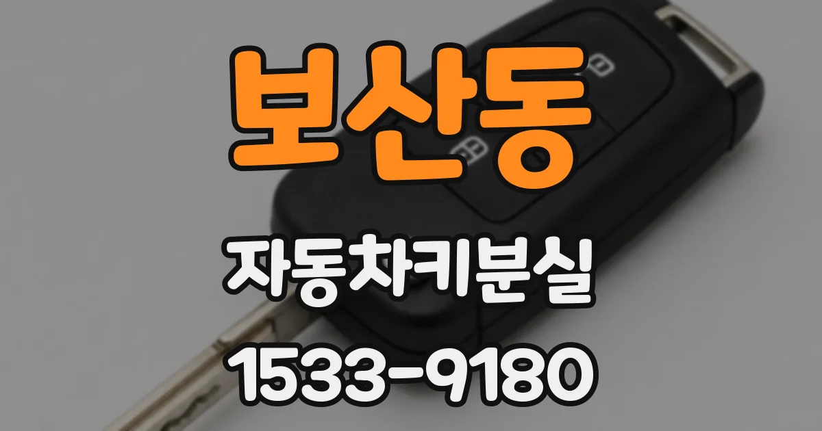 보산동 자동차키분실