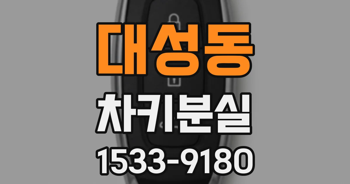 대성동 차키분실
